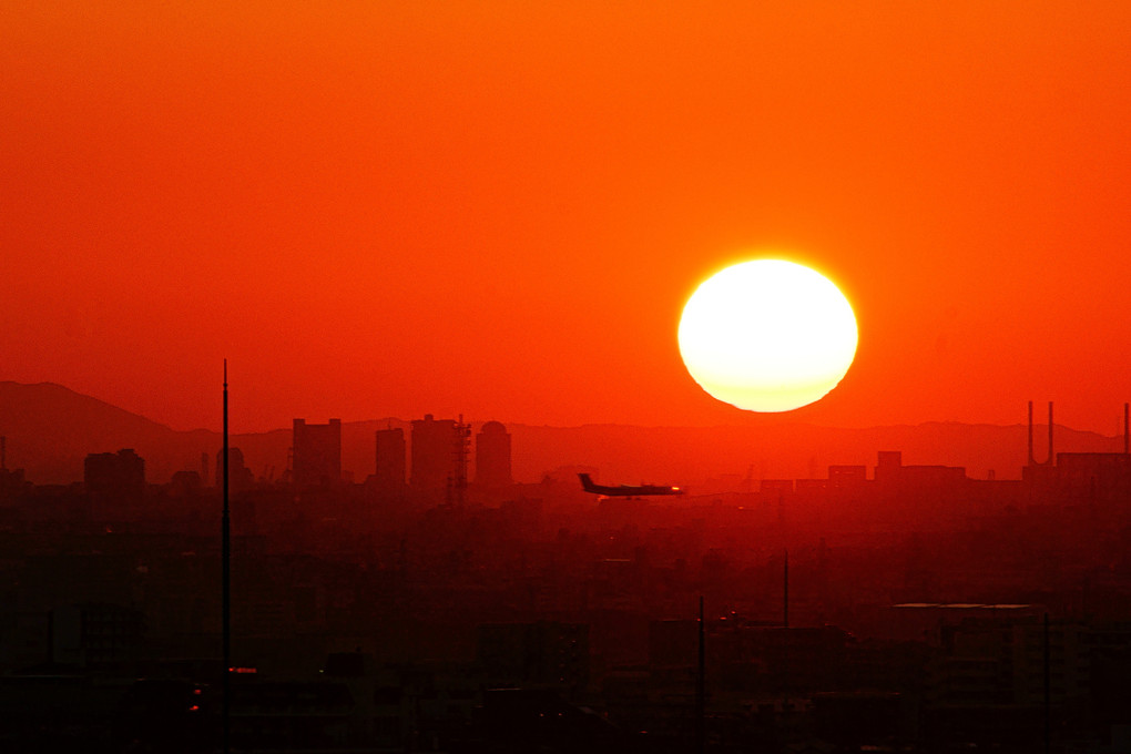 ４丁目の夕日