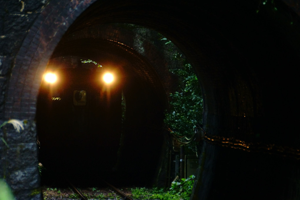 芸備線の短い３連トンネル