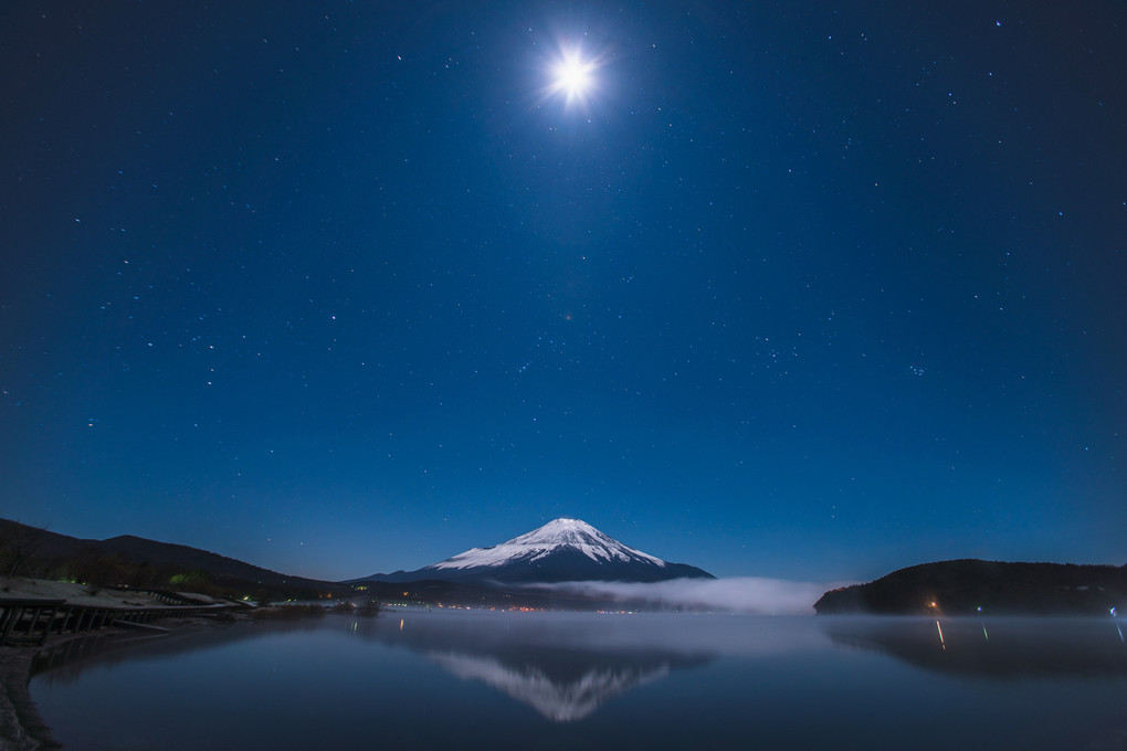 月と星と富士山と