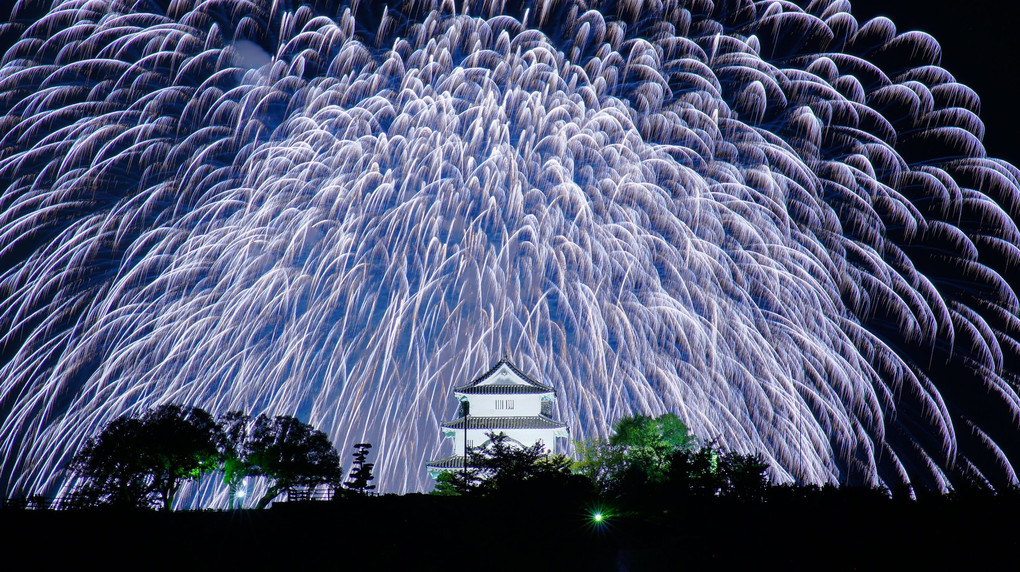 小学二年生が写した。まるがめ婆娑羅まつり2018花火大会