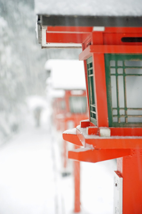 雪の京都　鞍馬寺