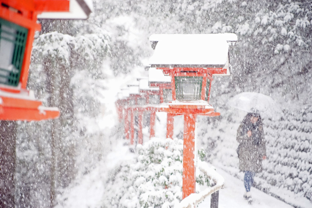雪の京都　鞍馬寺