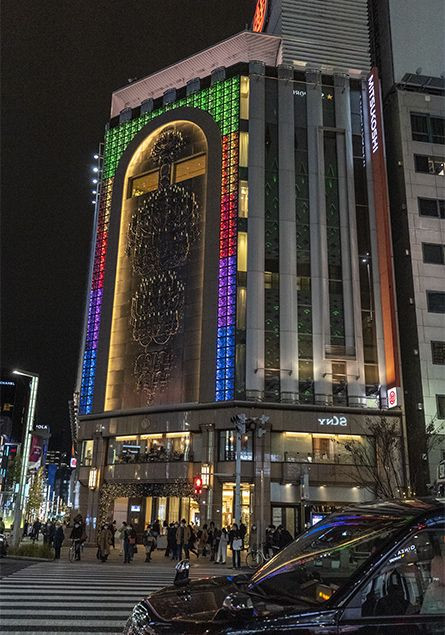 銀座三越　夜景