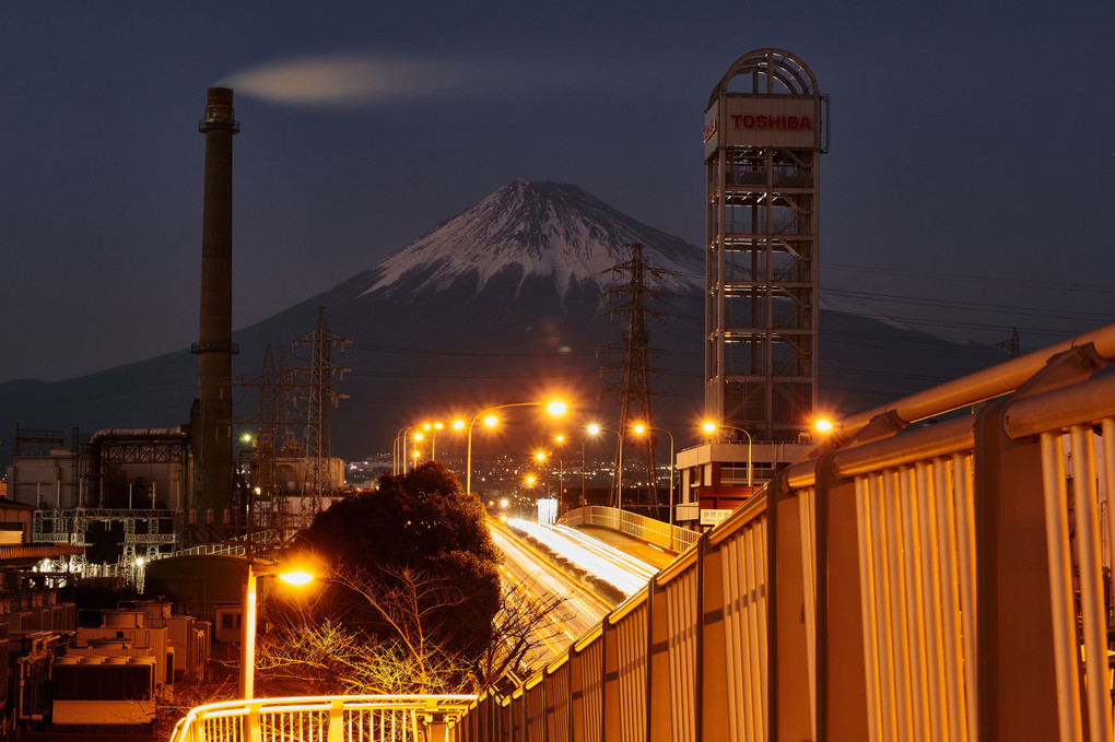 富士山夜景歩道橋三種盛り