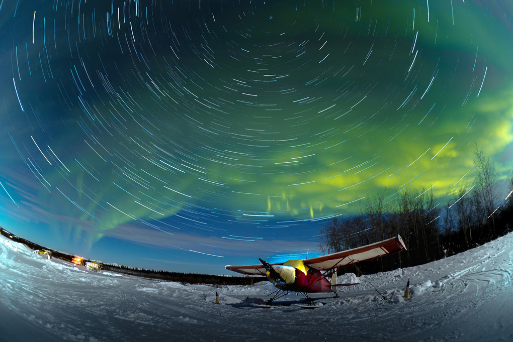 Northern Lights and star trail