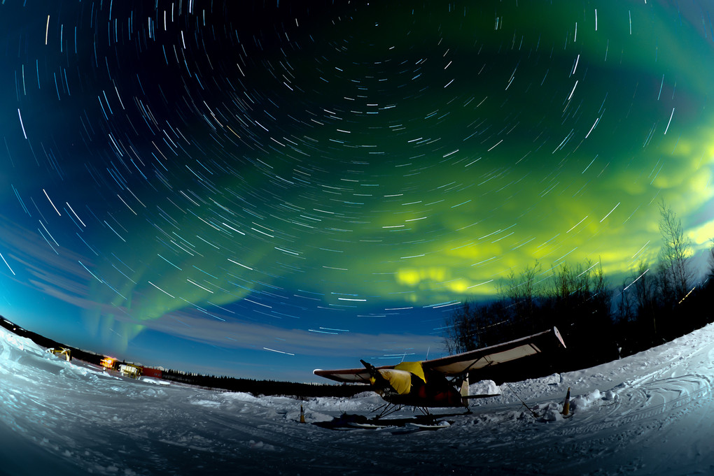 Northern Lights and star trail 2