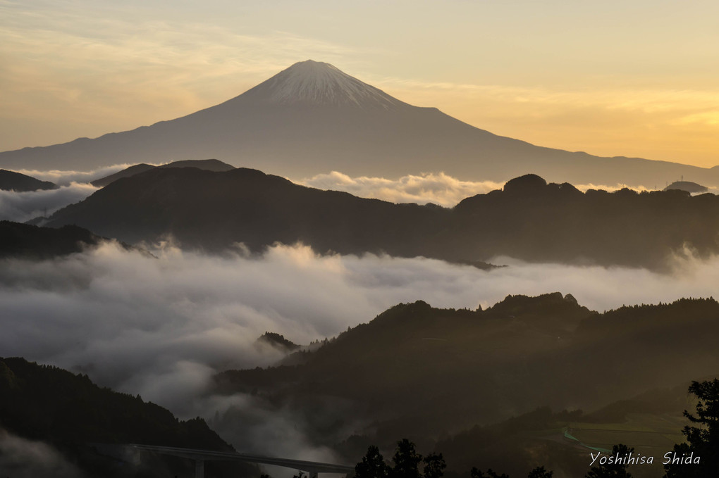 雲海の朝富士
