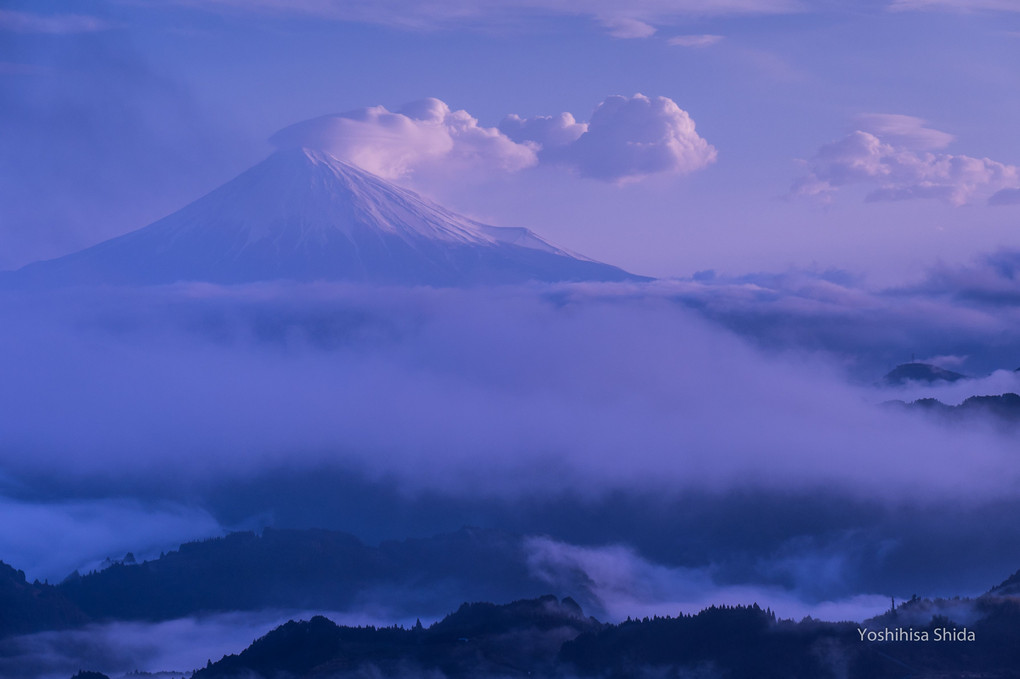 静岡市から大雲海の富士