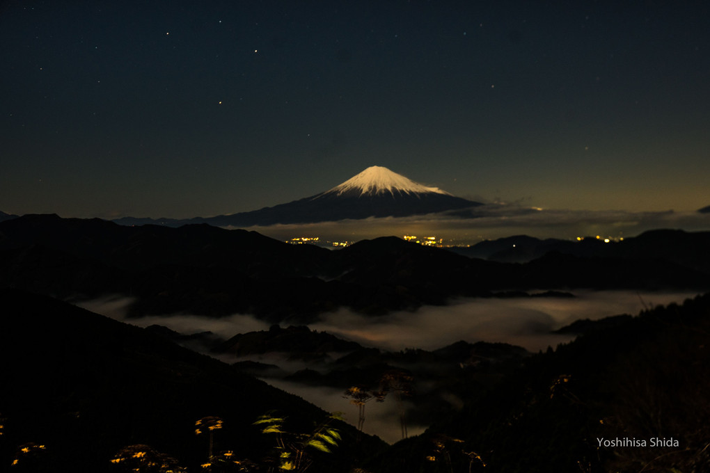 雲海のW富士