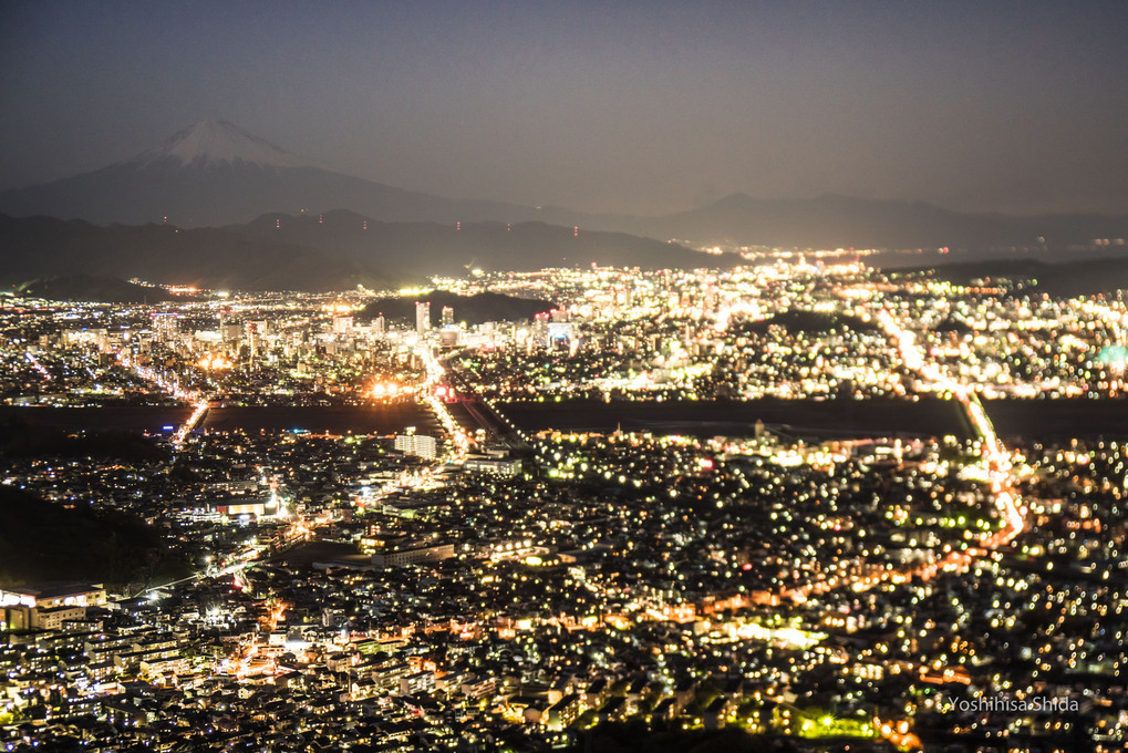 朝鮮岩から静岡市夜景