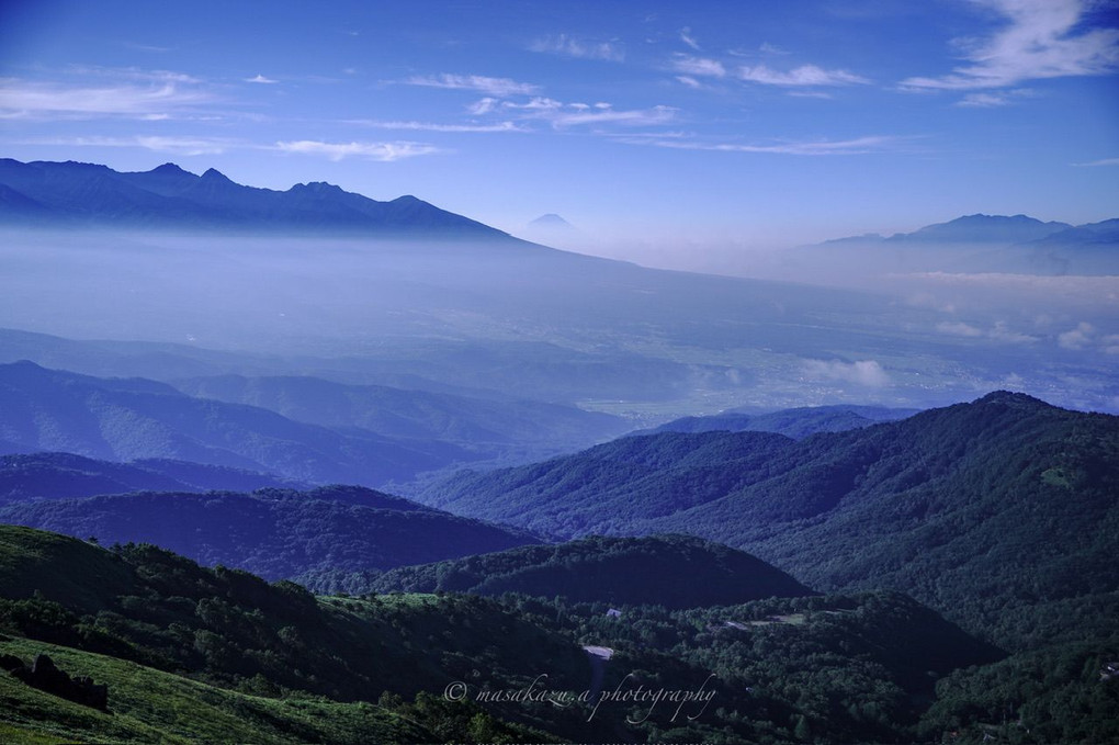 霧ケ峰高原　日光キスゲとアルプスの山々⛰️