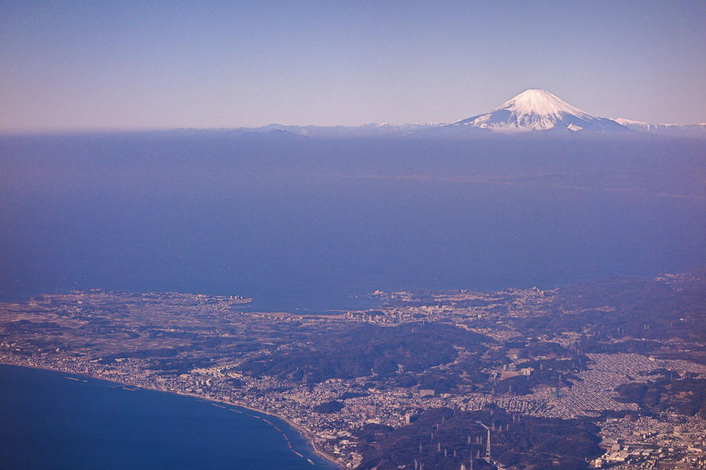 久しぶりの飛行機からの富士