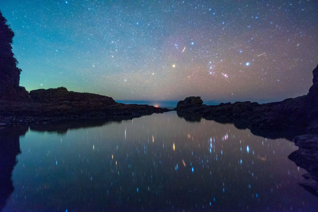 Orion rising from the tide pool