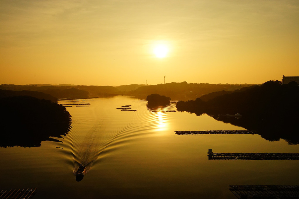 賢島大橋からの朝陽