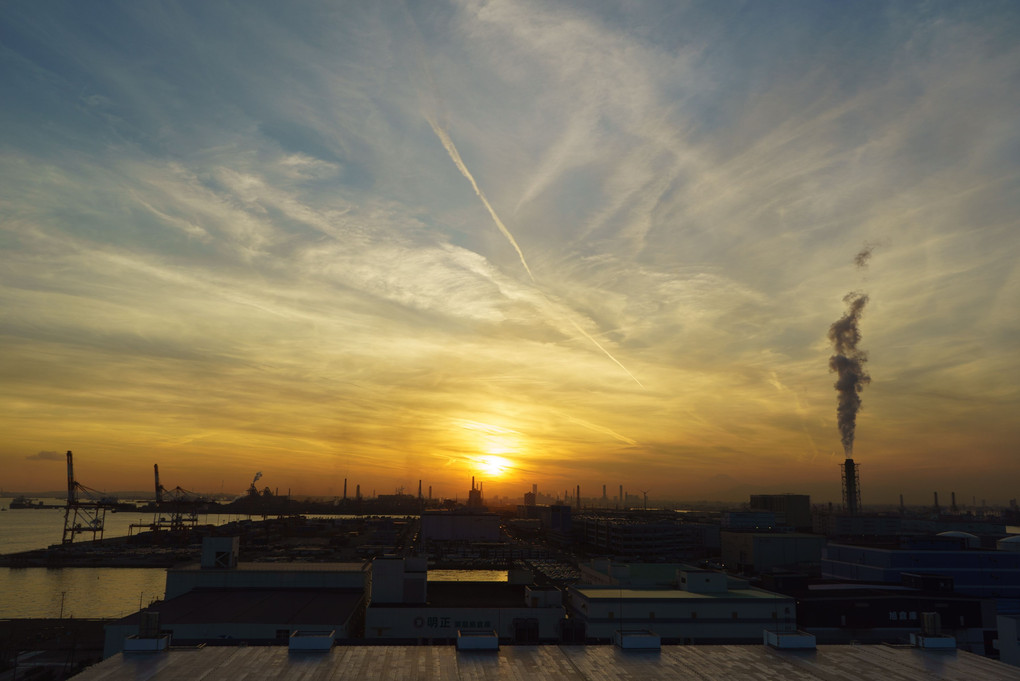 川崎工場夕景その２