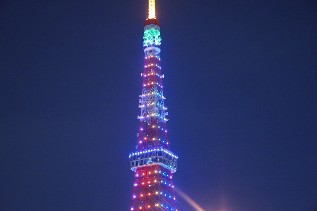 東京タワー/Infinity Diamond Veil:天皇陛下即位奉祝ライトアップ