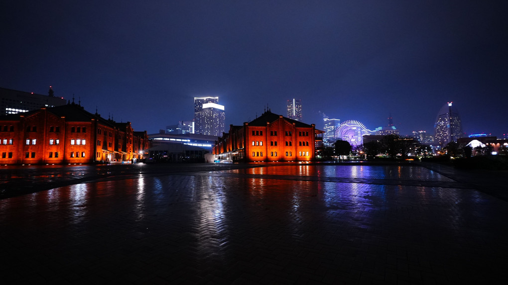 CP+2023後/小雨のみなとみらい夜景