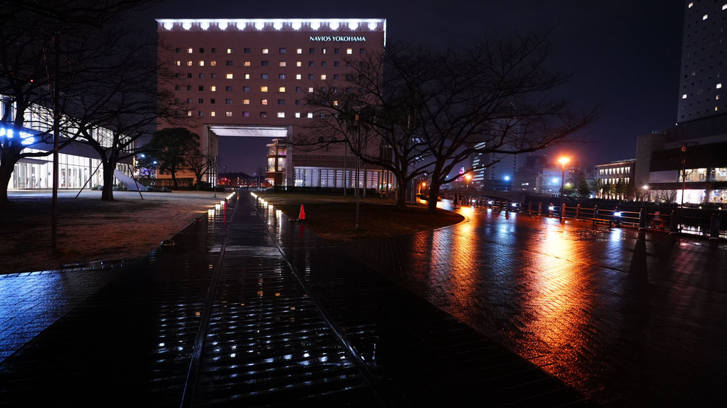 CP+2023後/小雨のみなとみらい夜景