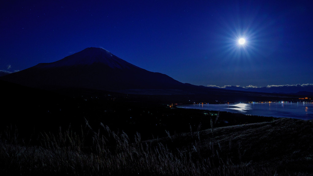 月夜の富士