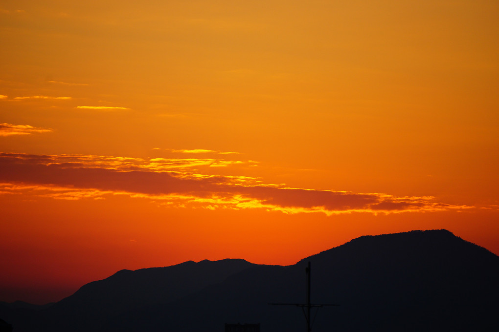 冬至の夕空