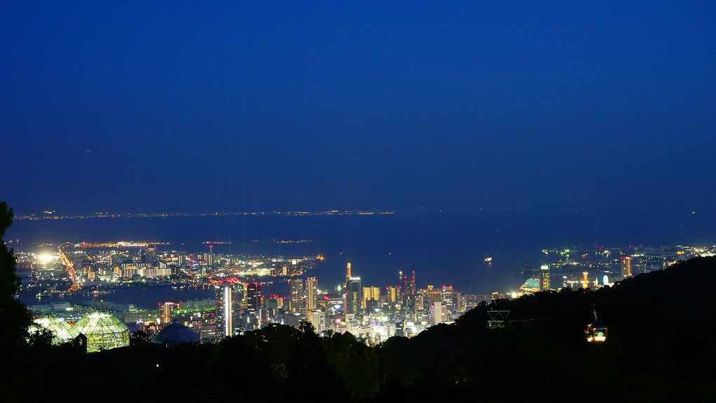神戸の夜景（神戸布引ハーブ園から撮影）