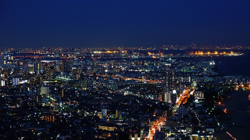 明石海峡大橋・神戸　夜景