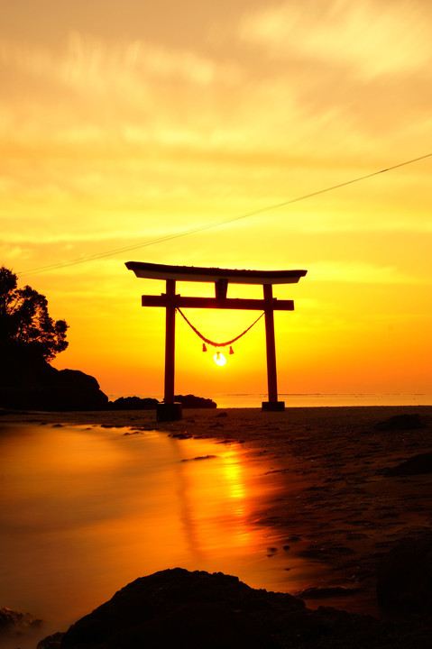 荒平神社の夕景