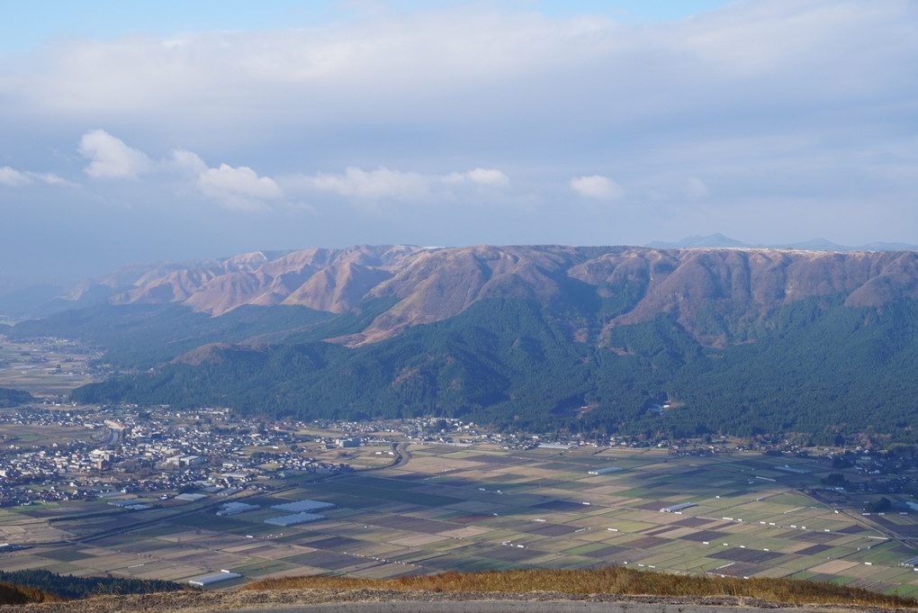 熊本県大観峰からのカルデラの様子