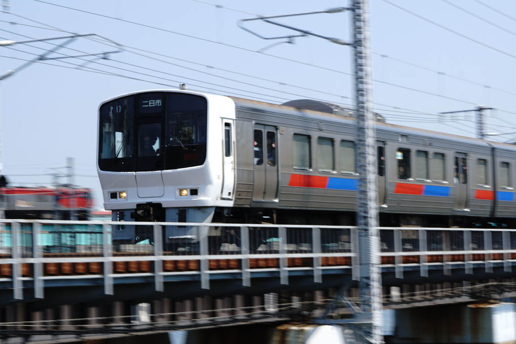 九州の鉄道を撮る-多々良川河口にて-