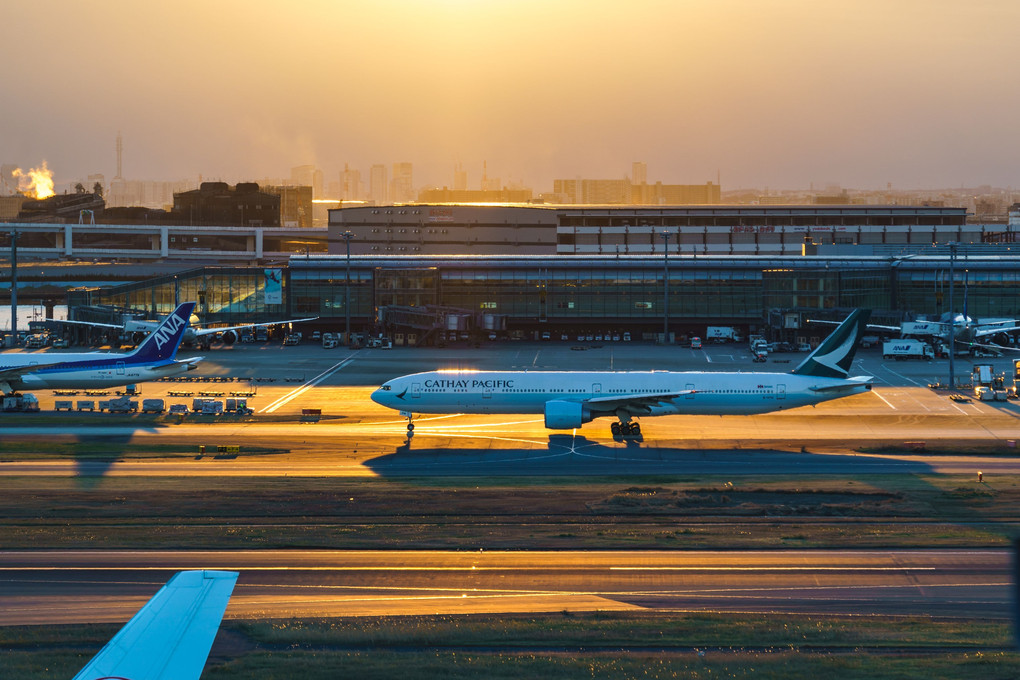 羽田空港にて　明けましておめでとうございます。