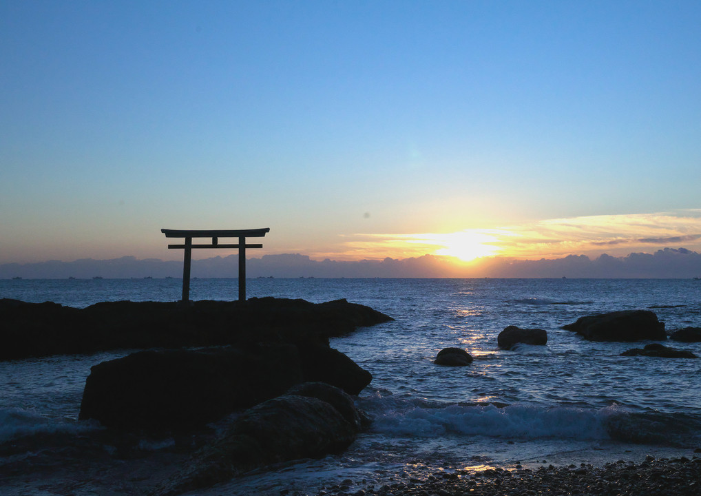 大洗海岸から、明けましておめでとうございます