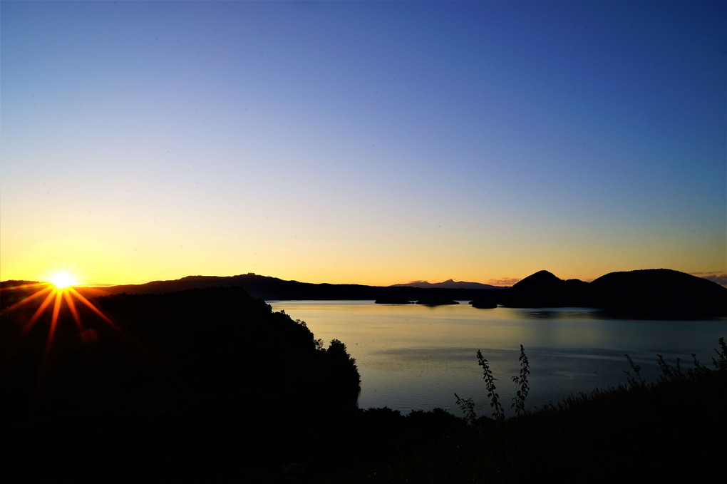 洞爺湖の夕日