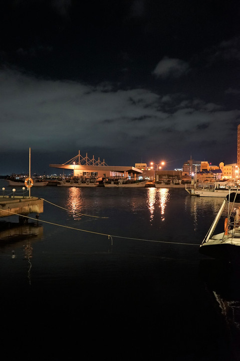 夜の函館港