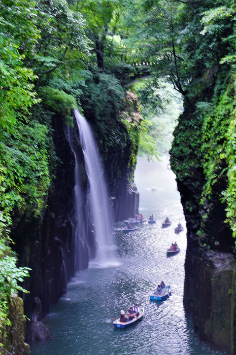 夏の旅４　高千穂峡「真名井の滝」