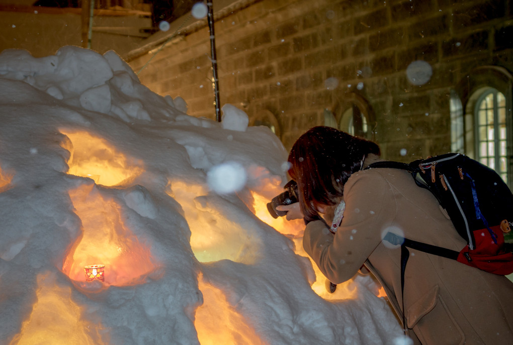 カメラ女子と小樽雪あかり撮影♪