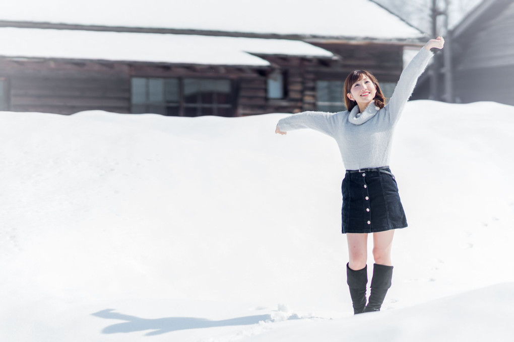 春まだ遠い北海道開拓の村