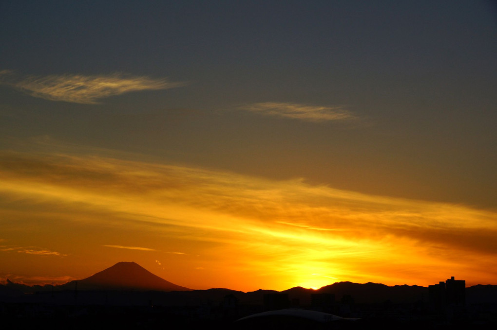 夕景富士