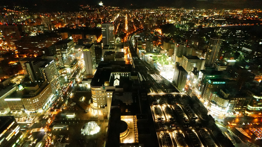 札幌の夜景を撮る