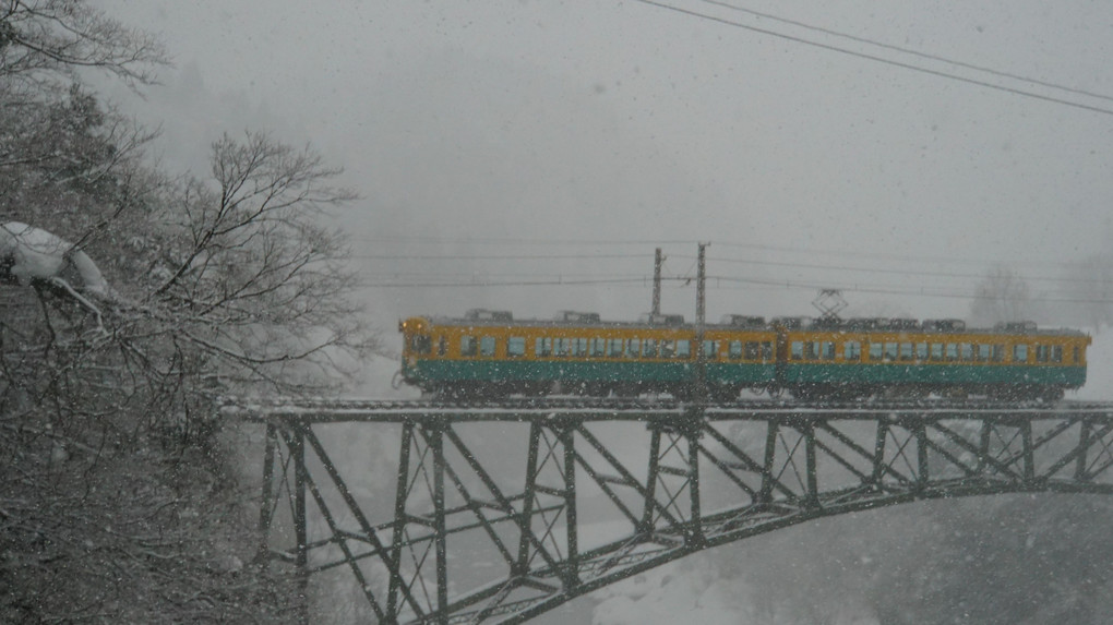 吹雪の千垣橋梁