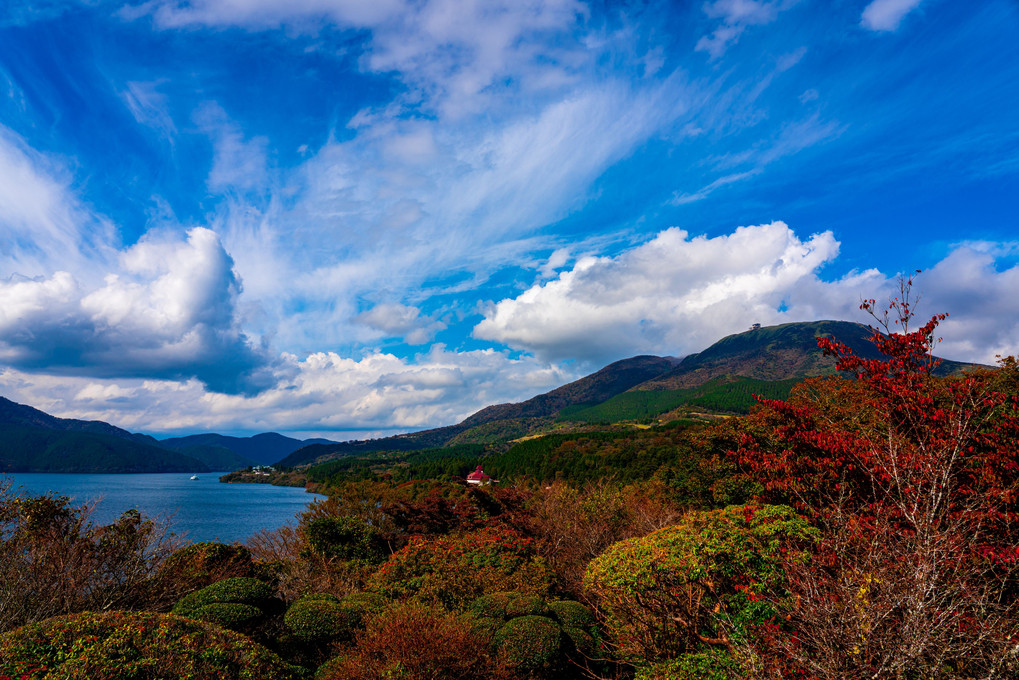 箱根公園より芦ノ湖を望む