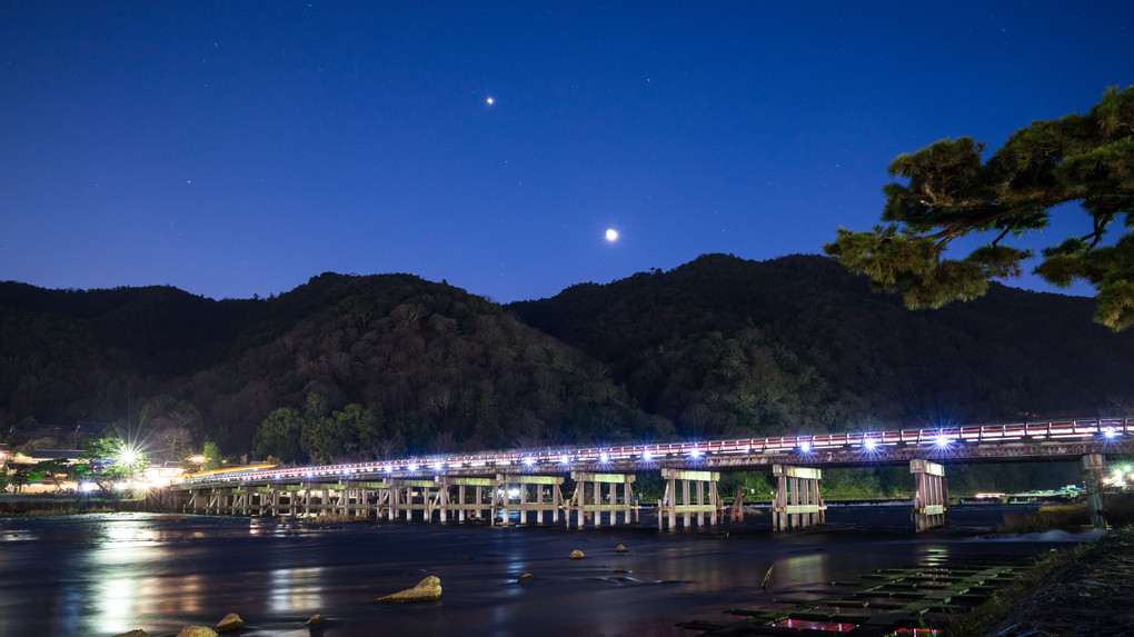 嵐山　渡月橋　三景