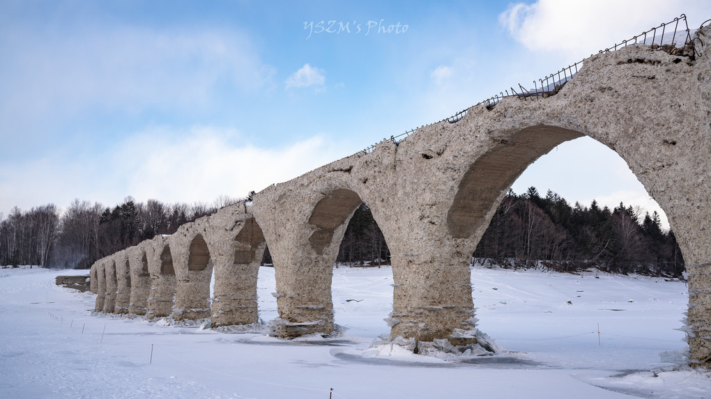 タウシュベツ橋梁～極寒の冬