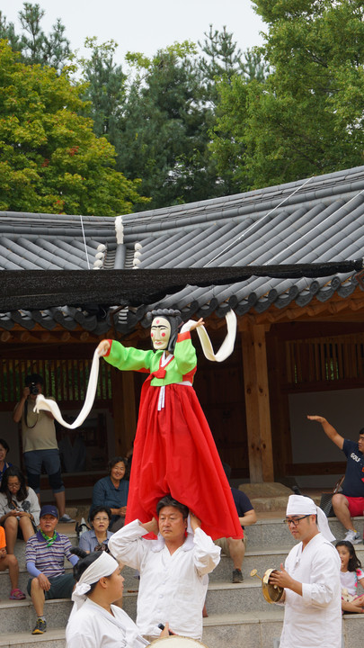 韓国　安東　河回村の伝統仮面劇