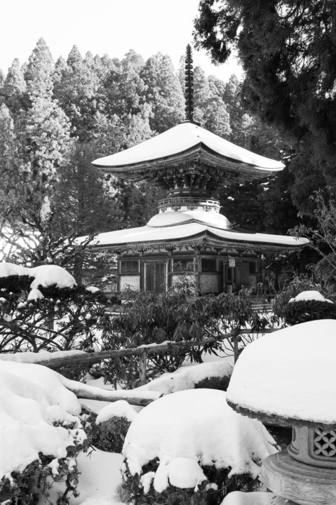 米谷昌浩先生の写真講座　高野山で冬景色撮影