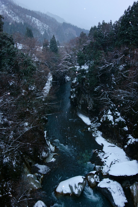 手取峡谷 雪景色