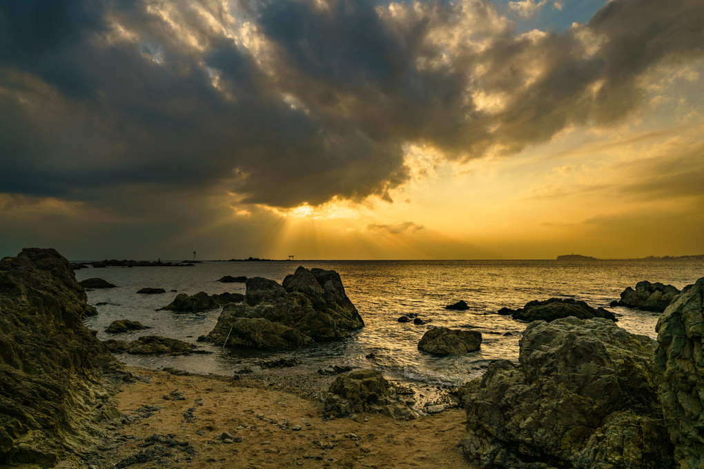 森戸の夕照