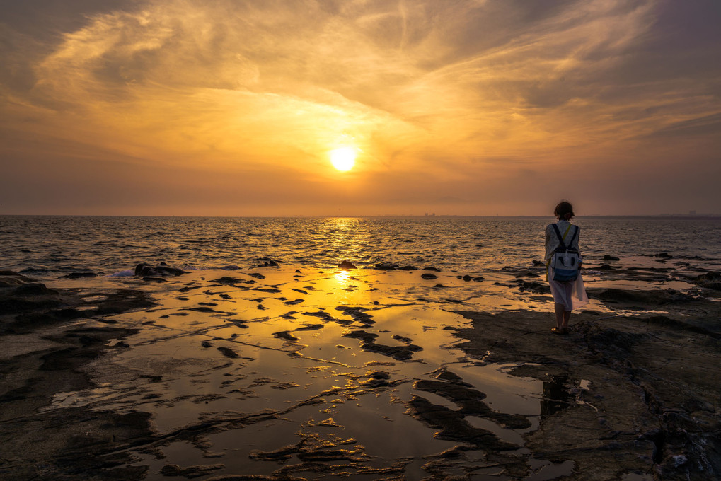 夕陽をみつめて