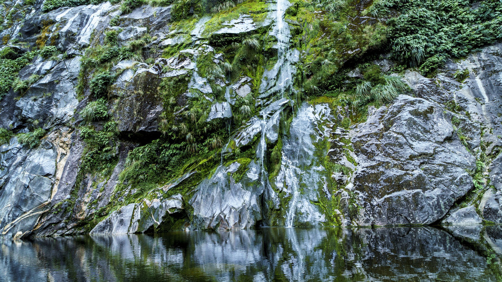 プレーリー湖の滝（ミルフォード・トラック、ニュージーランド）