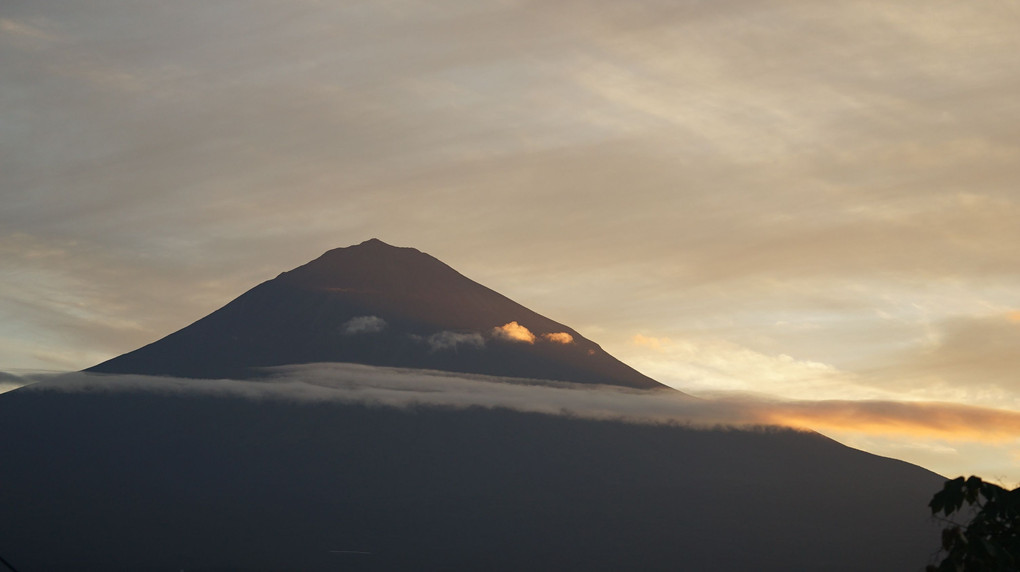 久しぶりの朝焼け富士山