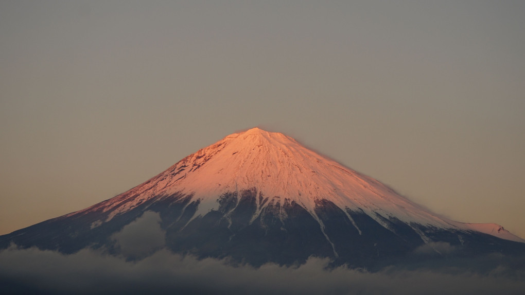 雪増量～夕焼け富士山時系列